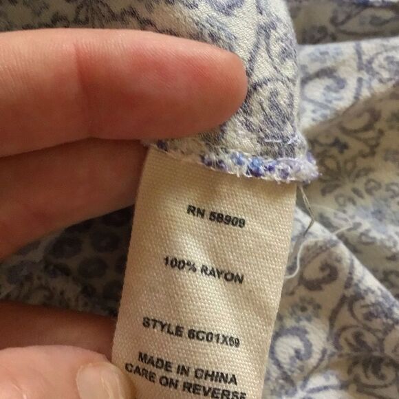 Elegant C+V Bohemian Blue Patterned Maxi Dress - Picture 5 of 6